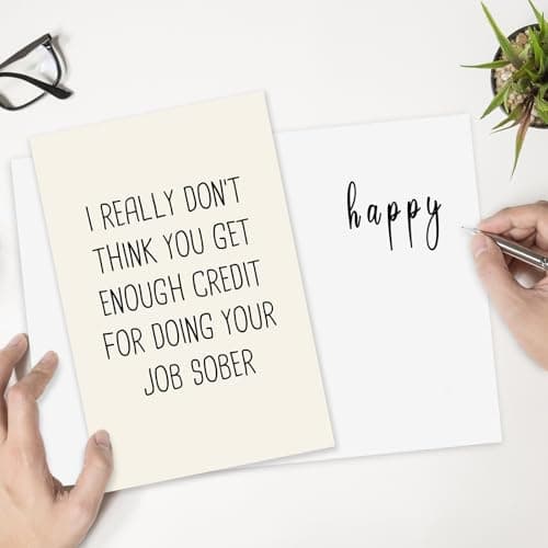 Funny Boss Day Card Gift, Best Retirement Card Gifts for Woman Men, Just Because Card for Him Her, Heartfelt Thank You Card for Coworker Work Friend Leader