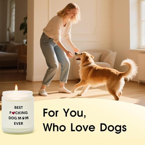 Kosmickiss Dog Mom Gifts for Women, Funny Dog Lovers Gifts for Women, Birthday Christmas Mothers Day Gift, Handmade Soy Wax Candle