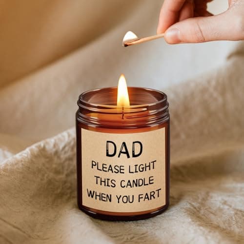 Dad Christmas Gifts for Men Funny Birthday Christmas Gifts for Dad from Daughter & Son Unique Mens Gift for Dads Who Have Everything Hilarious Holiday Presents Gag Gift for Fathers, 100% Soy Wax