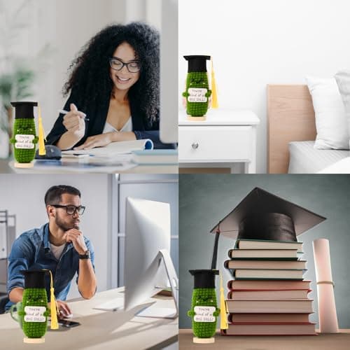 Graduation Gifts Big Dill Pickle with Stand. Supportive Gifts for PHD, College, High School. Dorm Room Desk Decor Keepsake. Funny Gag Gift