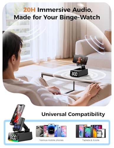 Birthday Gifts for Men Women-Bluetooth Speaker with HD Sound, Stocking Stuffers White Elephant Gifts for Adults, Kitchen Gadgets for Anniversary Idea Gift for Dad Mom Husband Wife(Black)