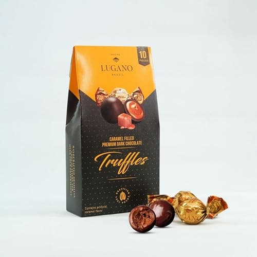 Lugano Premium Truffles Variety Pack of 5 - One Box of Each Flavor - Milk, White Cherry, White Strawberry, Dark Caramel, and Milk Chocolate Caramel