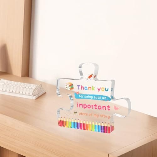 Gifts for Teachers - Teacher Christmas Gift,Teachers Appreciation Gifts for Women,End of Year Thank You Teacher Acrylic Decor Valentines Day Retirement Graduation Birthday Gift