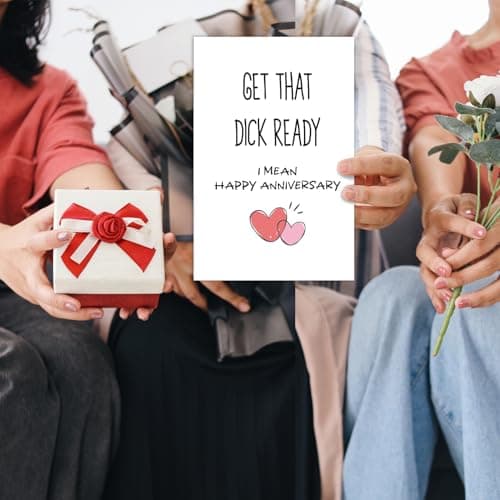 Hilarious Anniversary Card for Husband, Happy Anniversary Card Gift, One Year Cardstock for Boyfriend, (Get that Ready)