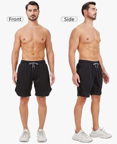 3 Pack Men's 2 In1 Gym Shorts Men with Pockets 7 inch Workout Shorts Men Running Shorts with Liner&Towel Loop