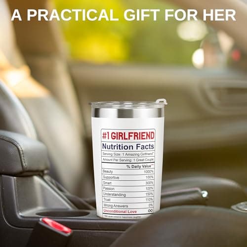 Gifts for Girlfriend - Anniversary, Birthday, Christmas Girlfriend Gifts for Women - Romantic Love Couple Gift for Her from Boyfriend - Gift Ideas for Couples - 20 Oz Stainless Steel Tumbler