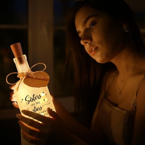 Sister Gift Sisters Birthday Gifts Birthday Gifts for Sisters from Sisters Brother Christmas Mothers Day Valentines Day Gift for Sisters Adult Decorations Decorative Bottle Jar Lighting
