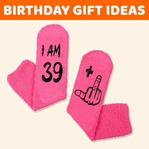 HAPPYPOP Birthday Gifts Ideas for Women - Socks for 36 37 38 39 40 Year Old Woman, Birthday Gifts for Her