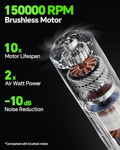 Car Vacuum Portable Cordless, 21KPa 4-in-1 Handheld Mini Vacuum Cleaner with 8 Attachments, 3 Suction Modes, One-Touch Empty, Type-C Charge, Hand Vacuum for Car, Home, Keyboard, Small Job