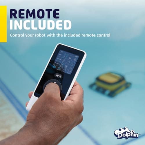 Dolphin Wave 90i Wi-Fi Automatic Robotic Pool Vacuum Cleaner Includes Caddy, Wall Climbing Scrubber Brush, Top Load Filters, Ideal for Commercial Pools up to 78 FT in Length