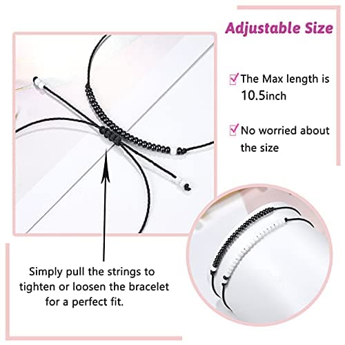 UNGENT THEM Pinky Promise Matching Bracelet for Couples Soulmate Man Distance Relationship Gifts for Women Men Him Her…