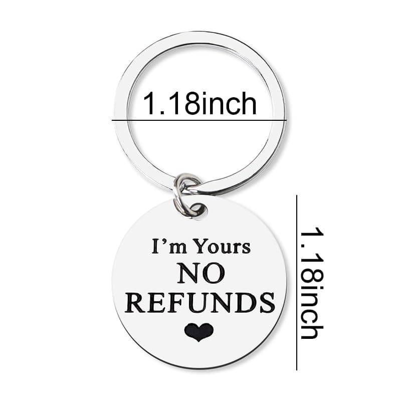 I'm Yours Keychain - Husband Birthday Gift from Wife, Wedding Anniversary, Engagement for Couples, Funny Boyfriend BF Gifts for Him from GF Girlfriend, Fiancee, Bride, Christmas for Her Women