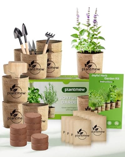 Christmas Gifts for Mom, Women, Her - 9 Herb Indoor Garden Starter Kit with Pots, Soil & Tools - Unique Birthday Gifts for Women, Housewarming Present for Wife - Grow Kitchen Windowsill Herbs