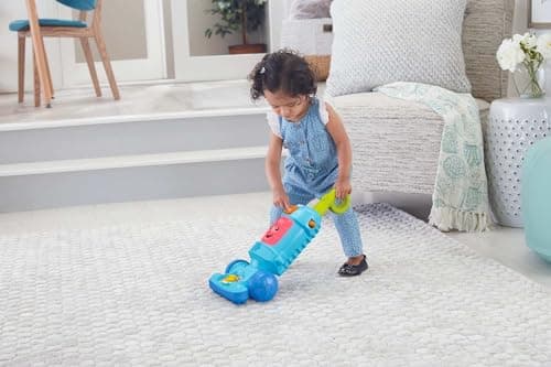 Fisher-Price Toddler Toy Laugh & Learn Light-Up Learning Vacuum Musical Push Along for Pretend Play Infants Ages 1+ Years​