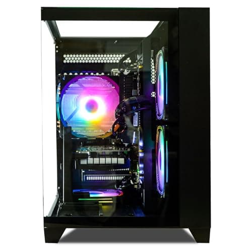 LXZ Gaming PC Desktop, I5-12400F, 2.5GHz, GeForce RTX 3050 6GB, 16GB DDR4 RAM, 1TB NVME SSD, for Gaming and Work, Black