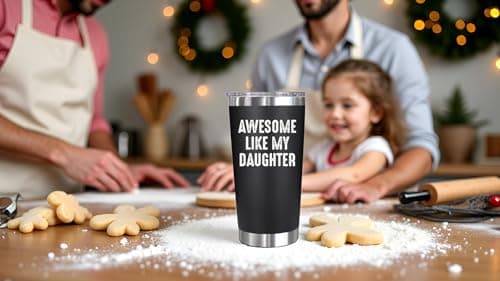 NewEleven Christmas Gift For Dad - Birthday Gifts For Dad From Daughter - Husband Gifts - Unique Birthday Present Ideas For Father's Day, Husband, New Papa, Bonus Father From Daughter - 20 Oz Tumbler