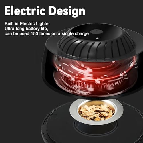 Electric Whiskey Smoker Kit with 6 Wood Chips, Electric Cocktail Smoker Kit Built-in Lighter, No Butane Needed, Gifts for Christmas, Gifts for Men, Dad, Husband