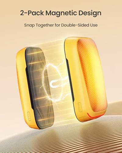 Gaiatop Electric Hand Warmers Rechargeable, Magnetic Pocket Hand Warmer 2-Pack, 3s Fast Heating, Fits in Gloves, for Winter Sports, Hunting Accessories, Stocking Stuffers Gifts for Men Women