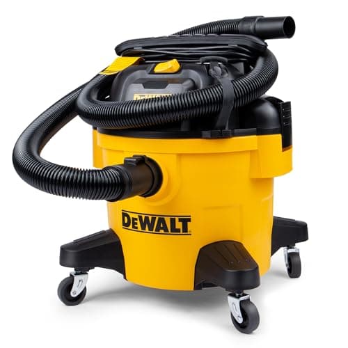 DEWALT DXV06P 4 Peak HP Shop Vacuums, 6 Gallon Poly Wet/Dry Vac, Heavy-Duty Shop Vacuum with Blower Function Yellow+Black