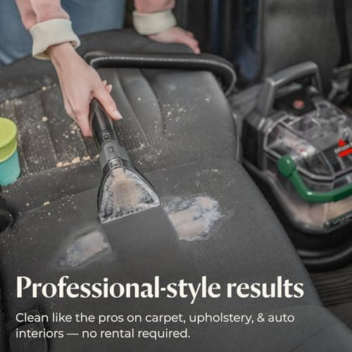 BISSELL Little Green Pet Pro Portable Carpet and Upholstery Deep Cleaner, Car/Auto Detailer with Self-Cleaning Tough Stain, Pet Hair Removal, Crevice Tool (3909)