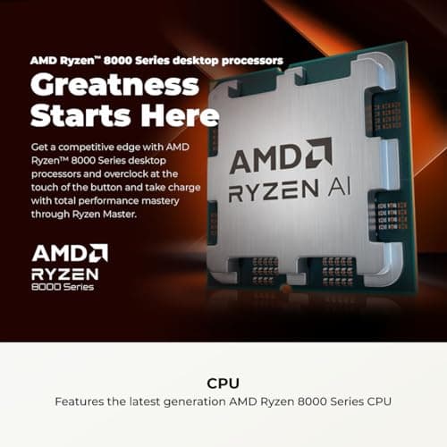 CyberPowerPC Gamer Master Gaming PC, AMD Ryzen 7 8700F 4.1GHz, GeForce RTX 5060 Ti 8GB, 16GB DDR5, 1TB PCIe 4.0 SSD, WiFi Ready & Windows 11 Home (GMA2900A2)