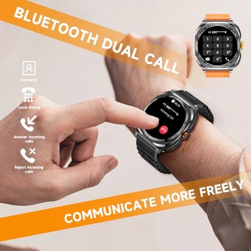 Smartwatch with Earbuds(Answer&Make Calls) IP67 Water Resistant Watch(2 Straps), Sports Watches 100+ Sports Modes (Cycling/Fitness/Hiking), DIY Watch Faces for Men Dad Husband