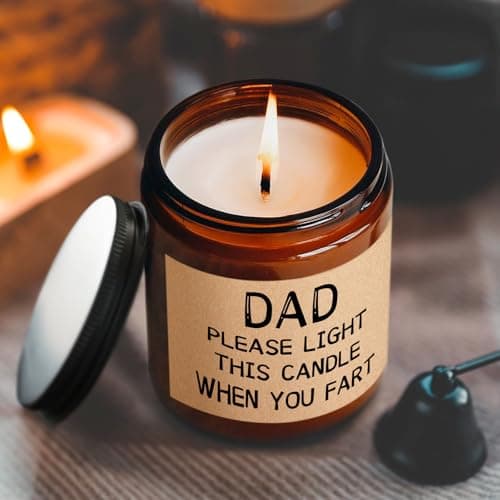 Dad Christmas Gifts for Men Funny Birthday Christmas Gifts for Dad from Daughter & Son Unique Mens Gift for Dads Who Have Everything Hilarious Holiday Presents Gag Gift for Fathers, 100% Soy Wax