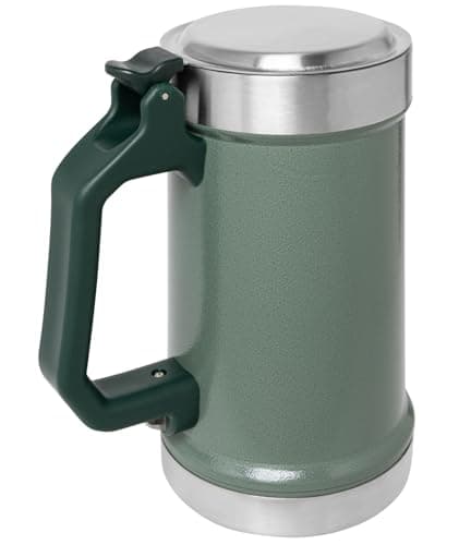 STANLEY Classic Bottle Opener Beer Stein 24 oz | Flip Up Lid and Heavy Duty Handle with Built In Bottle Opener | Insulated Stainless Steel Beer Mug | BPA-Free