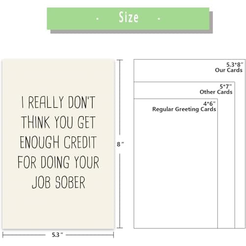 Funny Boss Day Card Gift, Best Retirement Card Gifts for Woman Men, Just Because Card for Him Her, Heartfelt Thank You Card for Coworker Work Friend Leader