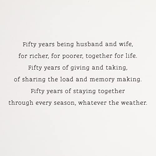 Hallmark 50th Anniversary Card (Golden Anniversary)