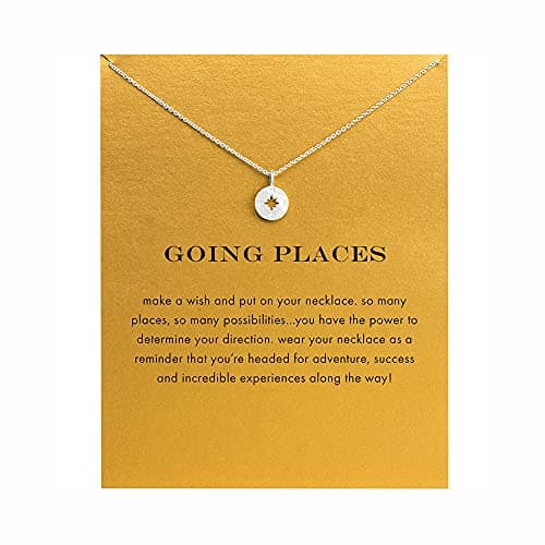 8Pack Friendship Unicorn Necklace Set Good Luck Elephant Pendant Chain Necklace with Message Card Party Favors Birthday for Women (Silver)