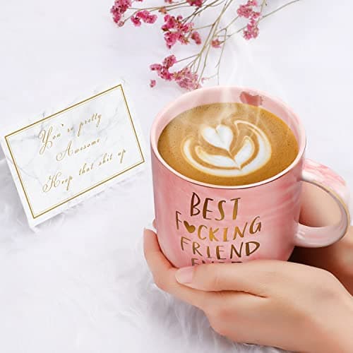 Best Friend Birthday Gifts for Women Friendship Gifts for Women Funny Best Friend Gift for Woman Bestie Gift for Woman Bff Bestfriend, Coffee Mug Makeup Bag Keychain Card