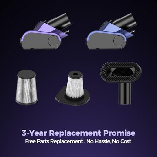 Pet Hair Handheld Vacuum Cordless: 20000PA High Power Car Vacuum with Motorized Brush and LED Light, Rechargeable Hand Held Vacuum Cleaner with Reusable Filter for Car, Home, Office & Pet, Blue