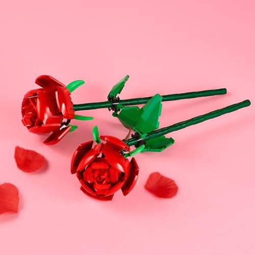 LEGO Roses - Building Toy for Kids, Girls & Boys, Ages 8+ - Artificial, Fake Roses for Home Decor & Display - Gift Idea for Plant & Flower Lovers - 40460
