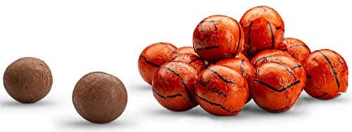 Madelaine Basketball Party Favors - 40 Individually Wrapped Milk Chocolate Basketball Candy - Basketball Team Gifts & Decorations (1/2 LB)