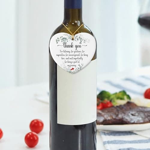 Appreciation Gifts for Women Thank You for Being a Part of My Journey Gifts for Coworkers Friends Nurse Teacher Employee Boss Christmas Tree Decoration Ceramic Heart Ornament