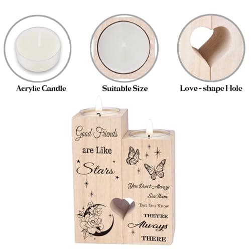 Friendship Gifts for Women, Gifts for Friends Best Friend Birthday Gifts Gifts for Women, Candlestick Creative Gifts