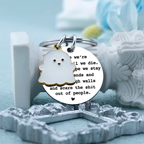 igvean Best Friend Keychains Funny Birthday Gift for Friends Christmas Halloween Gifts for Women Friend Boo Basket Stuffers