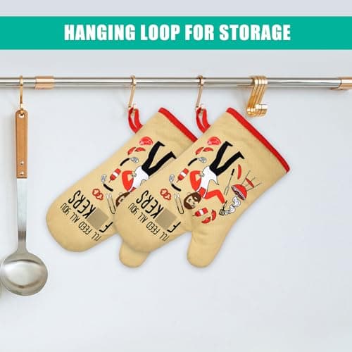 Miracu Funny Oven Mitts, Presents for Chefs, Cooking Gadgets, BBQ Oven Mitt, Unique Gifts for Cooks Dad Brother, Manly Christmas Thanksgiving Housewarming Grilling Kitchen Chef Gifts for Men Who Cook