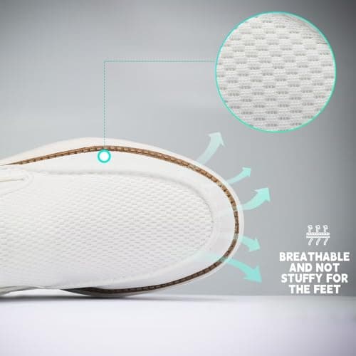 Vooncosir Mens Boat Shoes Casual Loafers Slip On Walking Dress Sneakers Mesh Business Oxfords Work Lightweight Soft Sole