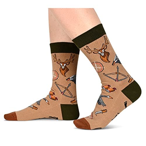 Zmart Men Women Funny Socks - Outdoorsman Gifts for Racing Golfing Hunting Lovers