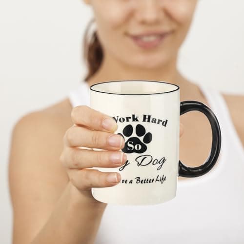 Dog Mom Gifts for Women, Funny Christmas Gifts for Dog Lover, Mom, Sister, Dog Mom Birthday Gifts, Dog Themed Coffee Mug Gift Basket with Socks