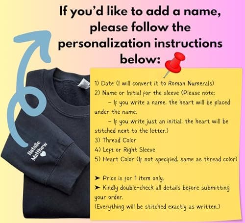 Custom Embroidered Roman Numeral Hoodie – Personalized Hoodie with Initial and Heart for Boyfriend or Girlfriend, Matching Couple Hoodies