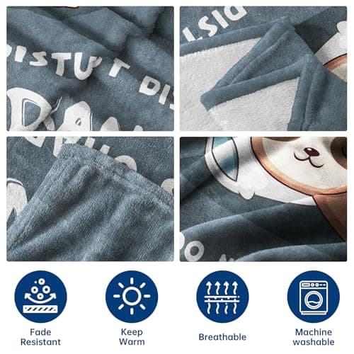 Funny Grandpa Gifts, Grandpa is Charging Sloth Blanket, Grandpas Birthday Gifts, Gift for Grandpas from Grandkids for Christmas Fathers Day, Soft Sloth Blanket for Grandfather 60" x 50"