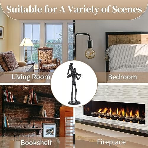 Sziqiqi Dad Gifts from Daughter: Dad Daughter Iron Figurine Father Daughter Decoration for Fathers Day Wedding Christmas Birthday Gifts Statue for Son Husband