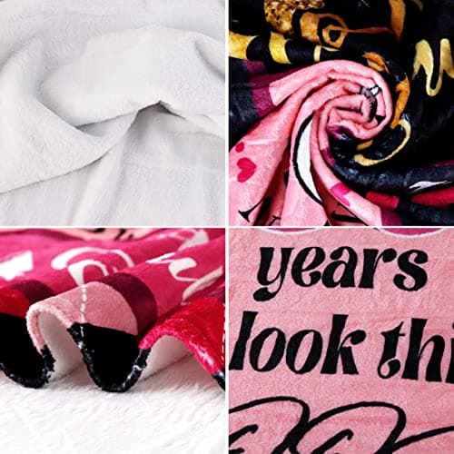 50 Birthday Gifts for Women, 50th Birthday Blanket with Gift Box, 50th Birthday Decorations Gift Ideas for Her, 50 Year Old Gifts for Women Turning 50 and Fabulous