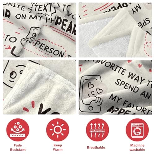 Craftique Birthday Gifts for Girlfriend Boyfriend- I Love You Blanket for Him Her- Romantic Girlfriend Gifts Anniversary, Funny Soft Blanket Gift for Him Her Husband Wife Fiance, 60”×50”