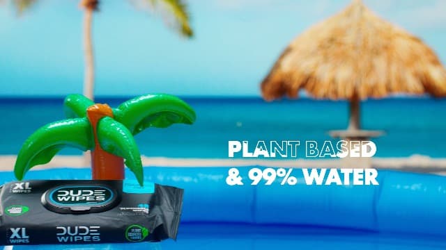 DUDE Wipes Flushable Wet Wipes 48 Count Dispenser, Unscented Wet Wipes with Vitamin-E & Aloe, Septic and Sewer Safe