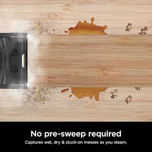 Shark Steam Pickup Lightweight 3-in-1 Steam Mop Cleaner Picks Up Debris, Deep Scrubs & Steam Sanitizes - All At Once for Home with Sealed Hard Floors like Hardwood, Tile & Laminate, SD201