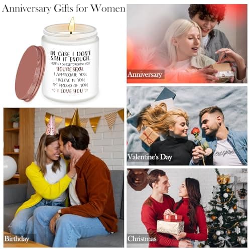 NANOOER Gifts for Her Girlfriend, Anniversary Wedding Birthday Gift for Women Wife, Unique Romantic Gift for Her Lavender Candle, Funny Valentines Anniversary Birthday Gifts for Her,Girlfriend, Wife